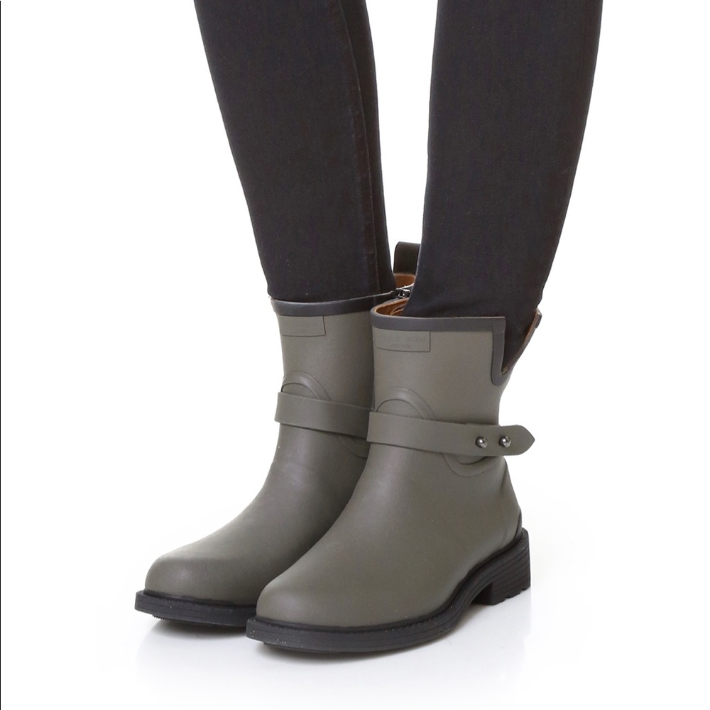 rag & bone moto rain boot in grey